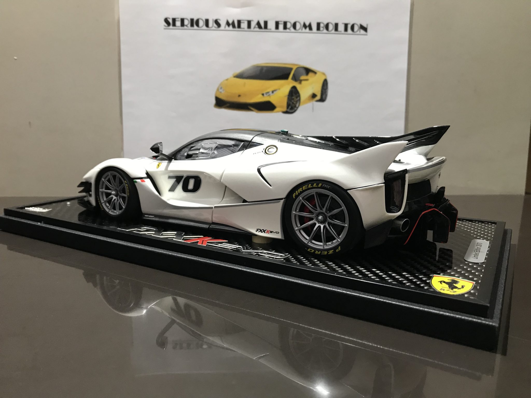 BBR 1/18 Ferrari FXXK #38 – Blanc/Rouge – Édition Limitée – Résine Italie