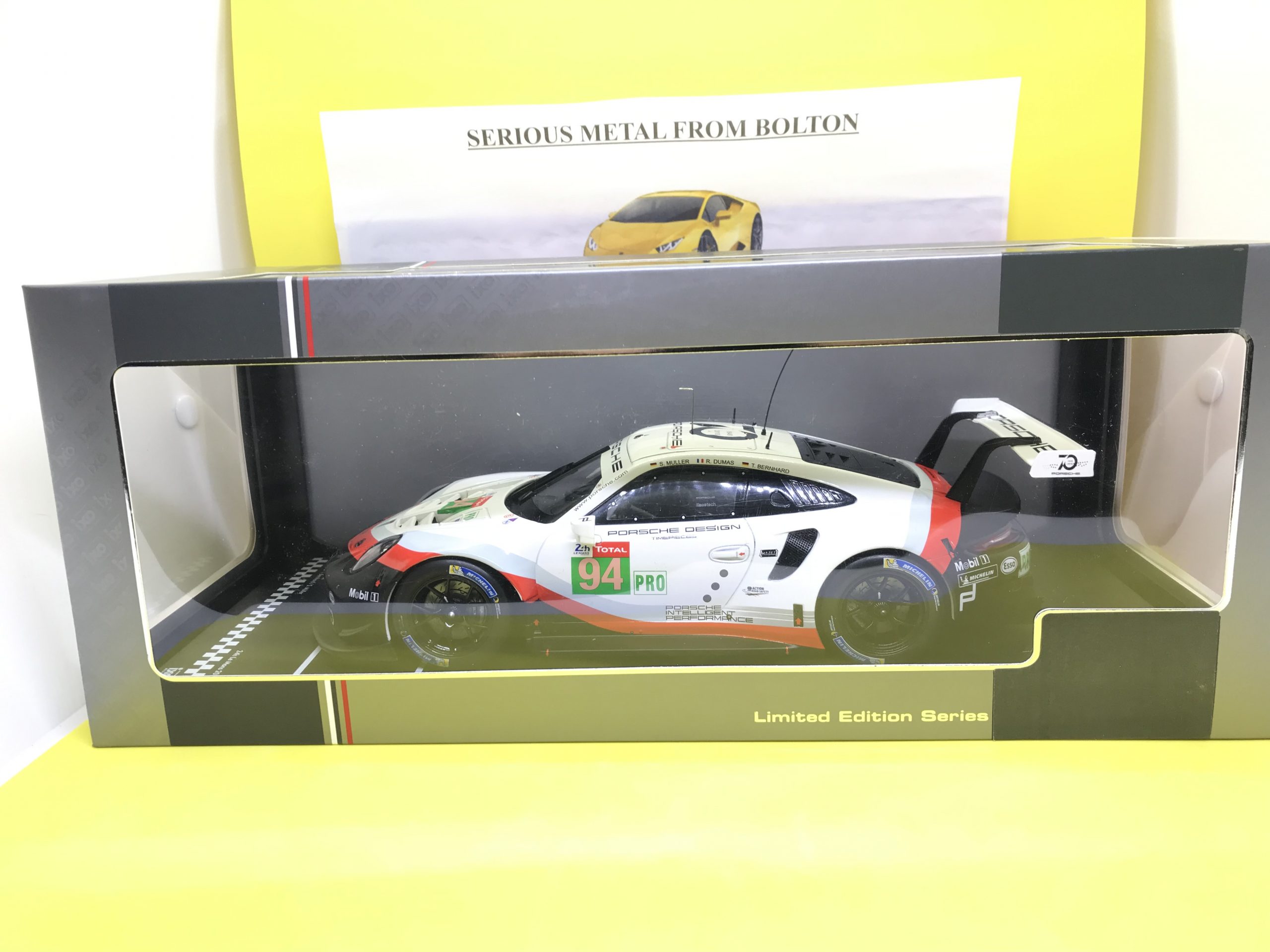Ixo 1/18 Scale Diecast LEGT18060 - Porsche 911 RSR 24H Le Mans Bleekemolen #57 e