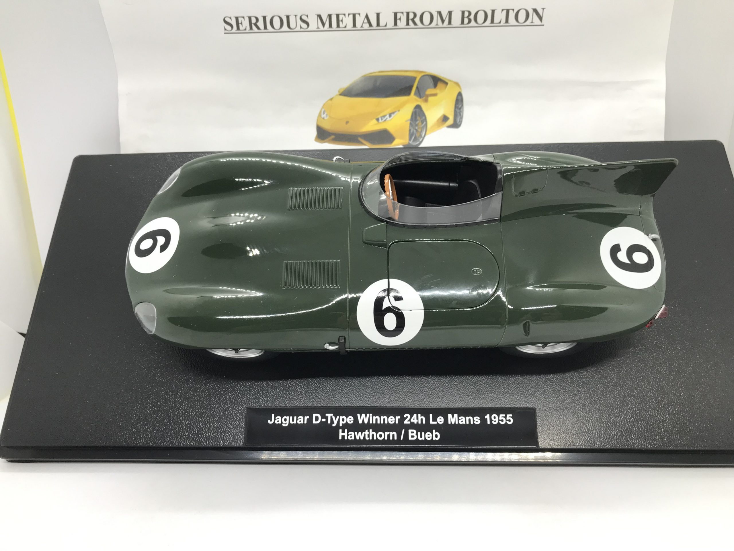 CMR 192 JAGUAR D TYPE LONG NOSE WINNER LE MANS 1955 GREEN #6 BUEB