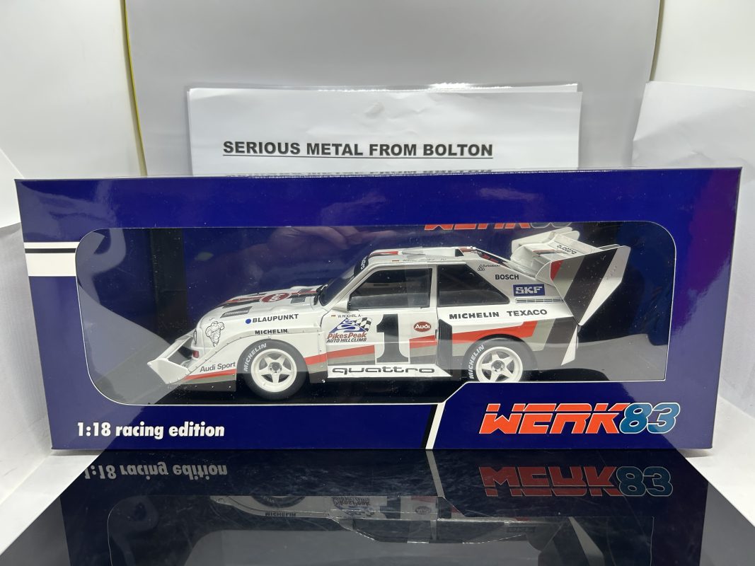 WERK 83 1/18 – Audi Sport Quattro S1 – Vainqueur Pikes Peak 1987 – W1802801